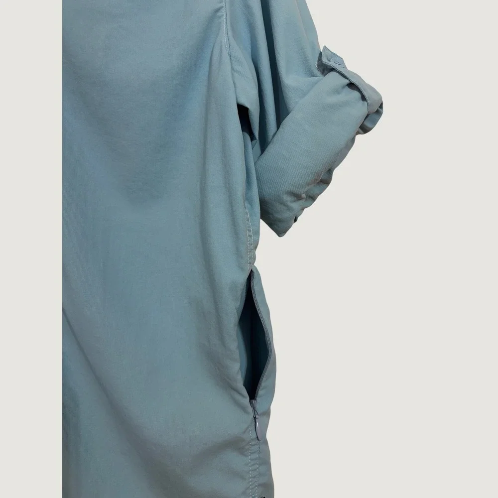 REI Co-op Kids Sahara Long Sleeve Hiking Shirt Blue UPF 50 Girl L 14-16